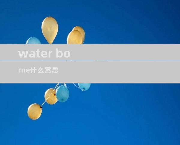 water borne什么意思